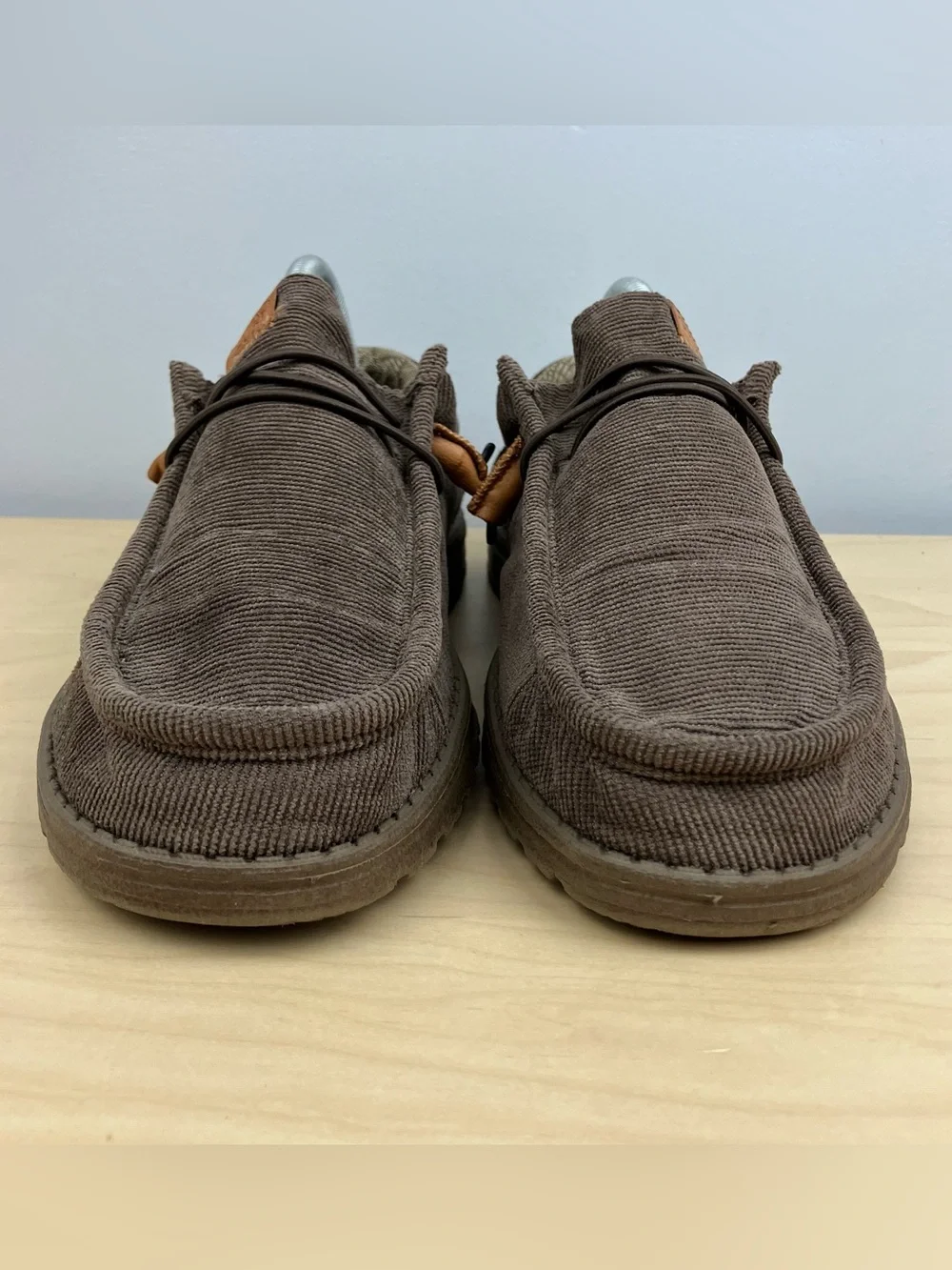 Hey Dude Men’s Size 9.0 Wally Corduroy Chocolate Brown Casual Slip On Loafers